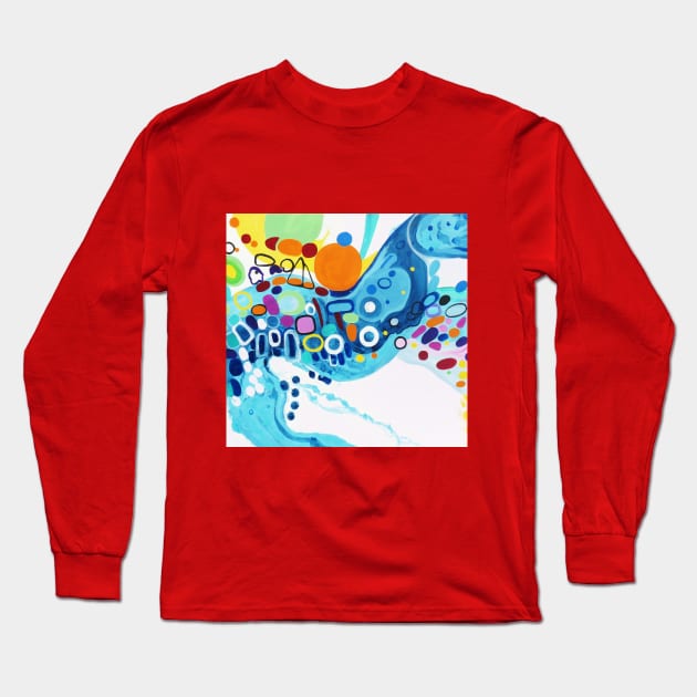 Jelly Bean Belly of Easter 2 Abstract Art Long Sleeve T-Shirt by Encino